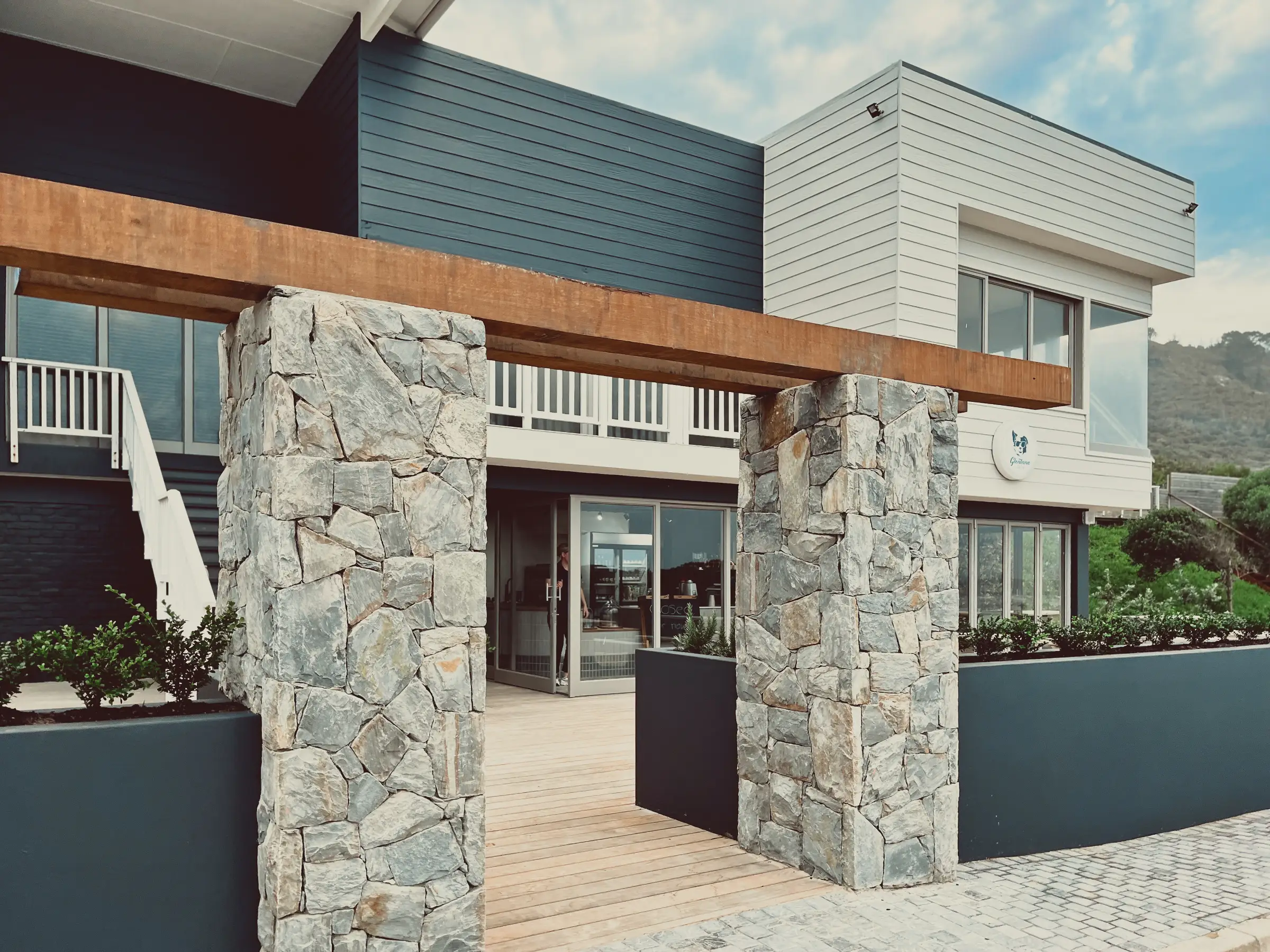 Front entrance of Glentana building post-renovations
